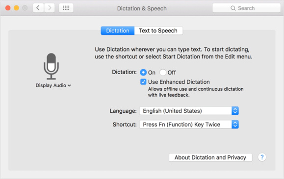 Apple mac dictation